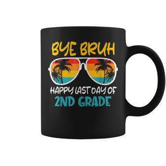 Retro Bye Bruh 2Nd Grade Happy Last Day Of School Coffee Mug - Seseable