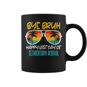 Retro Bye Bruh Elementary School Happy Last Day Of School Coffee Mug - Monsterry UK