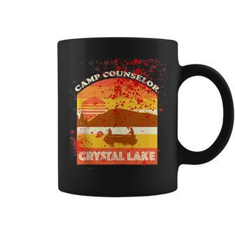 Retro Camp Counselor Crystal Lake With Blood Stains Coffee Mug - Monsterry AU