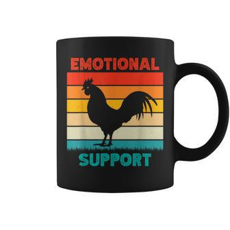 Retro Chicken Emotional Support Cock Coffee Mug - Thegiftio UK