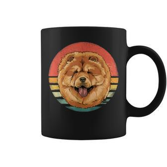 Retro Chow Chow Dog Face Puppy Pet Dog Chow Chow Lover Coffee Mug - Monsterry