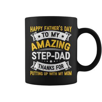 Retro Distressed Happy Father's Day To My Amazing Stepdad Coffee Mug - Thegiftio UK