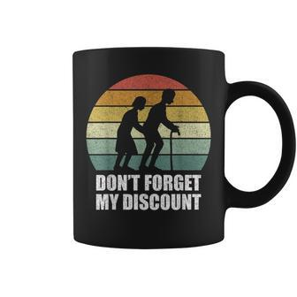 Retro Don't Forget My Discount Old People Coffee Mug - Monsterry CA