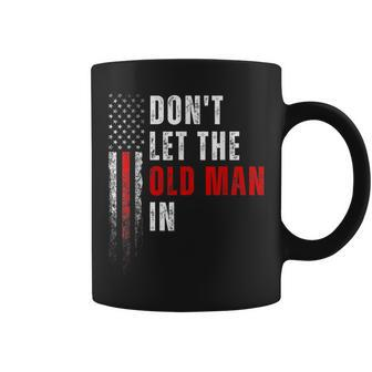 Retro Don't Let The Old Man In Vintage American Flag Coffee Mug - Monsterry