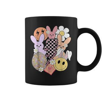 Retro Easter Easter Bunny Smile Face Groovy Easter Day Coffee Mug - Seseable