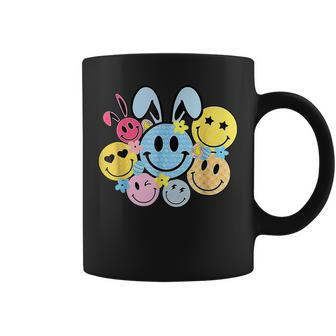 Retro Easter Bunny Smile Face Groovy Happy Easter Day Womens Coffee Mug | Mazezy