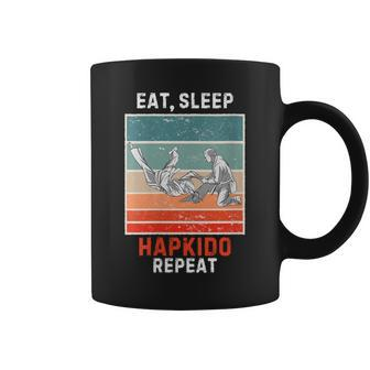 Retro Eat Sleep Hapkido Repeat Vintage Grunge Hapkido Coffee Mug - Monsterry