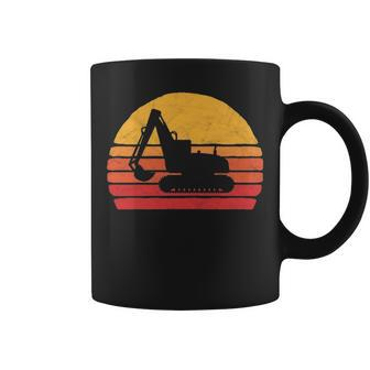 Retro Excavator Vintage Construction Coffee Mug | Mazezy