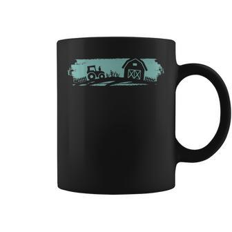 Retro Farmer Vintage Farm Barn Tractor Farming Coffee Mug - Monsterry DE
