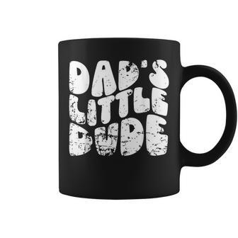 Retro Father's Day Dad's Little Dude Toddler Kid Boys Girls Coffee Mug - Monsterry CA