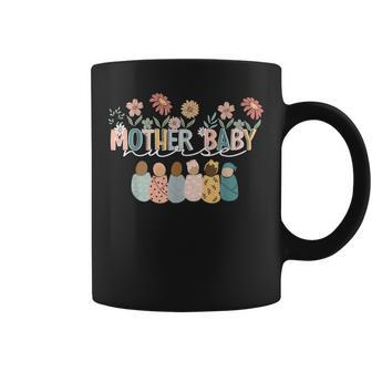 Retro Floral Mother Baby Nurse Nurse Week Coffee Mug - Seseable