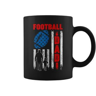Retro Football Dad Daddy Usa American Flag Fathers Day Men Coffee Mug - Thegiftio UK