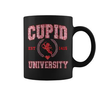 Retro Cupid University Est 1415 Couples Valentines Day Coffee Mug - Monsterry
