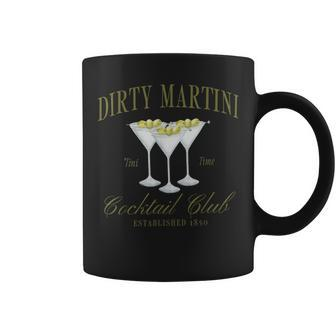 Retro Dirty Martini Cocktail And Social Club Drinking Coffee Mug | Mazezy
