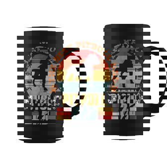 Retro Father's Day Fathers Best Dog Pitbull Dad Coffee Mug - Thegiftio UK