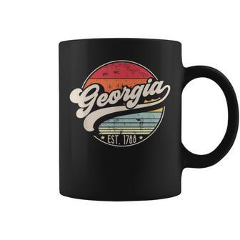 Retro Georgia Home State Ga Cool 70S Style Sunset Coffee Mug - Monsterry