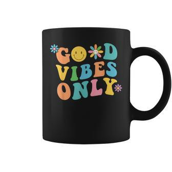 Retro Good Vibes Only Inspirational Positive Inspired Coffee Mug - Monsterry AU