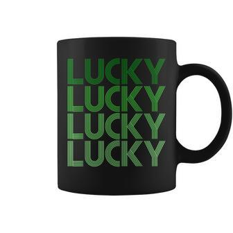 Retro Green Lucky For St Particks Day Coffee Mug - Seseable