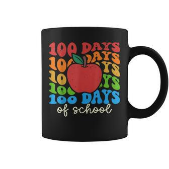 Retro Groovy 100 Days Of School Teacher 100Th Day Of School Coffee Mug | Mazezy
