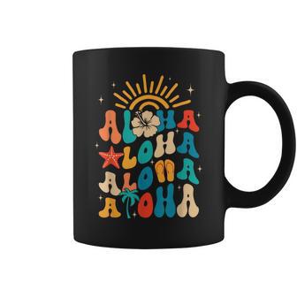 Retro Groovy Aloha Sunshine Tropical Summer Beach Vacation Coffee Mug - Seseable