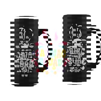 Retro Groovy Cardiac Squad Cardiac Nurse Bunny Ear Easter Coffee Mug | Mazezy