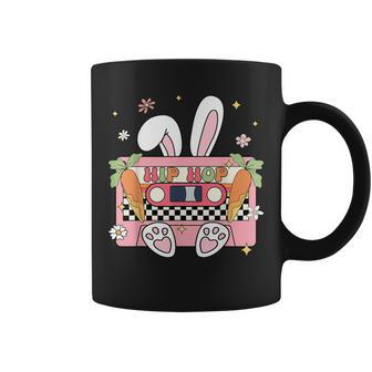 Retro Groovy Easter Hip Hop Bunny Cassette Hippie Music Coffee Mug - Seseable