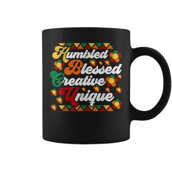 Retro Groovy Hbcu Humbled Blessed Creative Unique Coffee Mug - Thegiftio UK