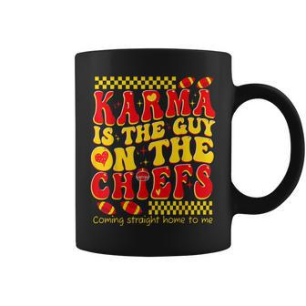 Retro Groovy Karma Is The Guy On The Chief Coffee Mug - Seseable