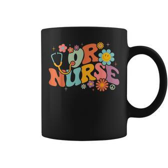 Retro Groovy Or Nursing School Medical Operating Room Nurse Coffee Mug - Monsterry DE
