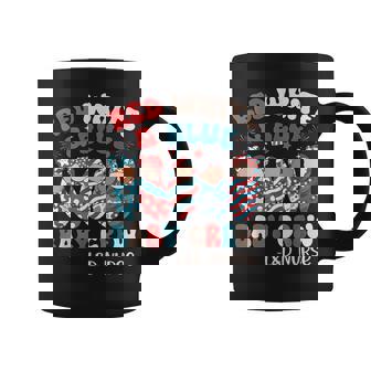 Retro Groovy Red White Blue Baby Crew L&D Nurse 4Th Of July Coffee Mug | Mazezy