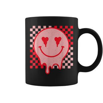 Retro Groovy Valentines Day Hippie Heart Matching Coffee Mug | Mazezy