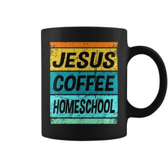 Retro Homeschool Mama Jesus Coffee Homeschool Damen Tassen - Geschenkecke