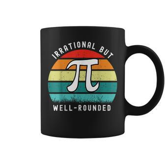 Retro Irrational But Well Rounded Pi Day Celebration Math Coffee Mug - Monsterry