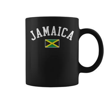 Retro Jamaica Flag Vintage Jamaican Travel Souvenir Boy Girl Coffee Mug - Monsterry AU