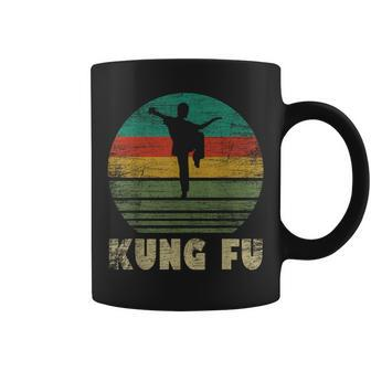 Retro Kung Fu Fighter Fighting Martial Arts Vintage Kung Fu Coffee Mug - Monsterry