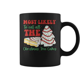 Retro Most Likely To Eat All The Christmas Tree Cakes Debbie Coffee Mug | Mazezy
