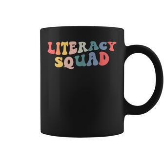 Retro Literacy Squad School Literacy Coach Literacy Teacher Coffee Mug | Crazezy AU