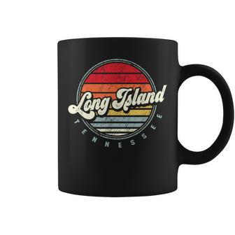 Retro Long Island Home State Cool 70S Style Sunset Coffee Mug - Monsterry CA