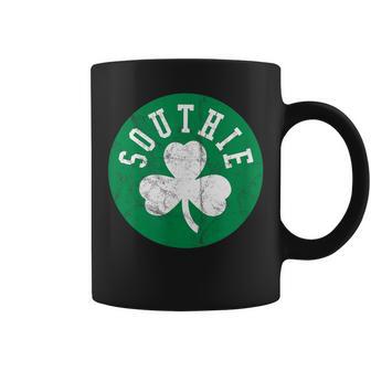 Retro Look Southie Irish St Patrick's Day Distressed Coffee Mug - Monsterry UK