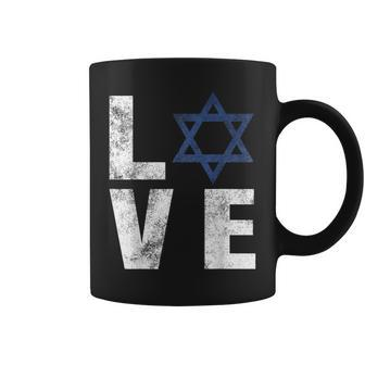 Retro I Love Israel Jewish Star Of David Israeli Coffee Mug - Monsterry DE
