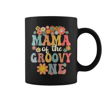 Retro Mama Of Groovy One Matching Family 1St Birthday Party Coffee Mug - Seseable