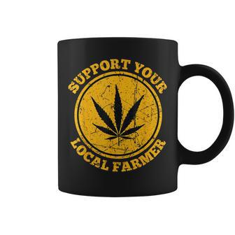 Retro Marijuana Support Your Local Farmer Cannabis Weed 2023 Coffee Mug - Seseable