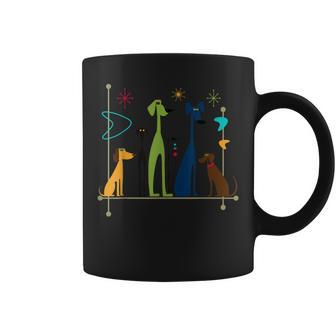 Retro Mid-Century Modern Dogs 50S 60S Style Coffee Mug - Seseable
