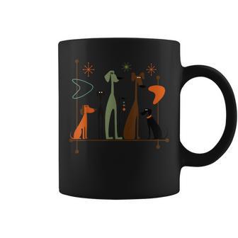 Retro Mid-Century Modern Dogs 50S 60S Style Coffee Mug - Seseable