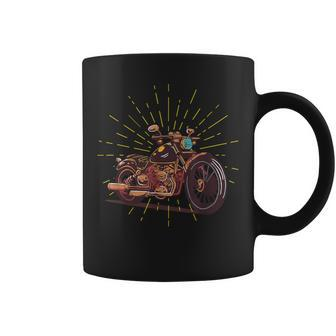 Retro Motorcycle Old Biker Clubs Moto Vintage Motorbike Coffee Mug - Monsterry