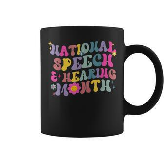 Retro National Speech And Hearing Month Speech Pathologist Coffee Mug - Seseable