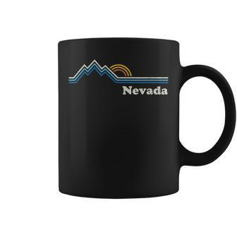 Retro Nevada T Vintage Sunrise Mountains Coffee Mug - Monsterry UK