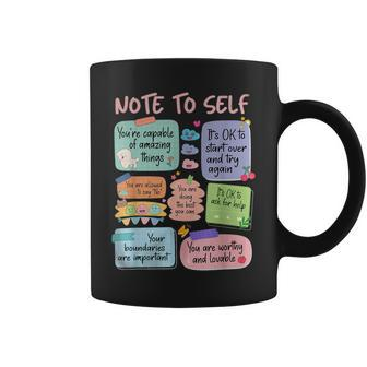Retro Note To Self School Counselor Mental Health Coffee Mug | Mazezy