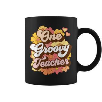 Retro One Groovy Teacher Educator Appreciation Best Teacher Coffee Mug - Thegiftio UK