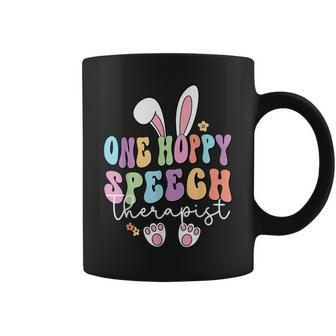 Retro One Hoppy Speech Therapist Slp Bunny Easter Day Coffee Mug - Monsterry